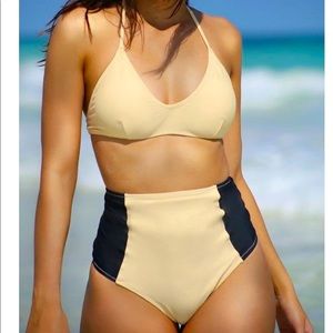 Forever Young swim high-waist bottom (small) and top (medium)